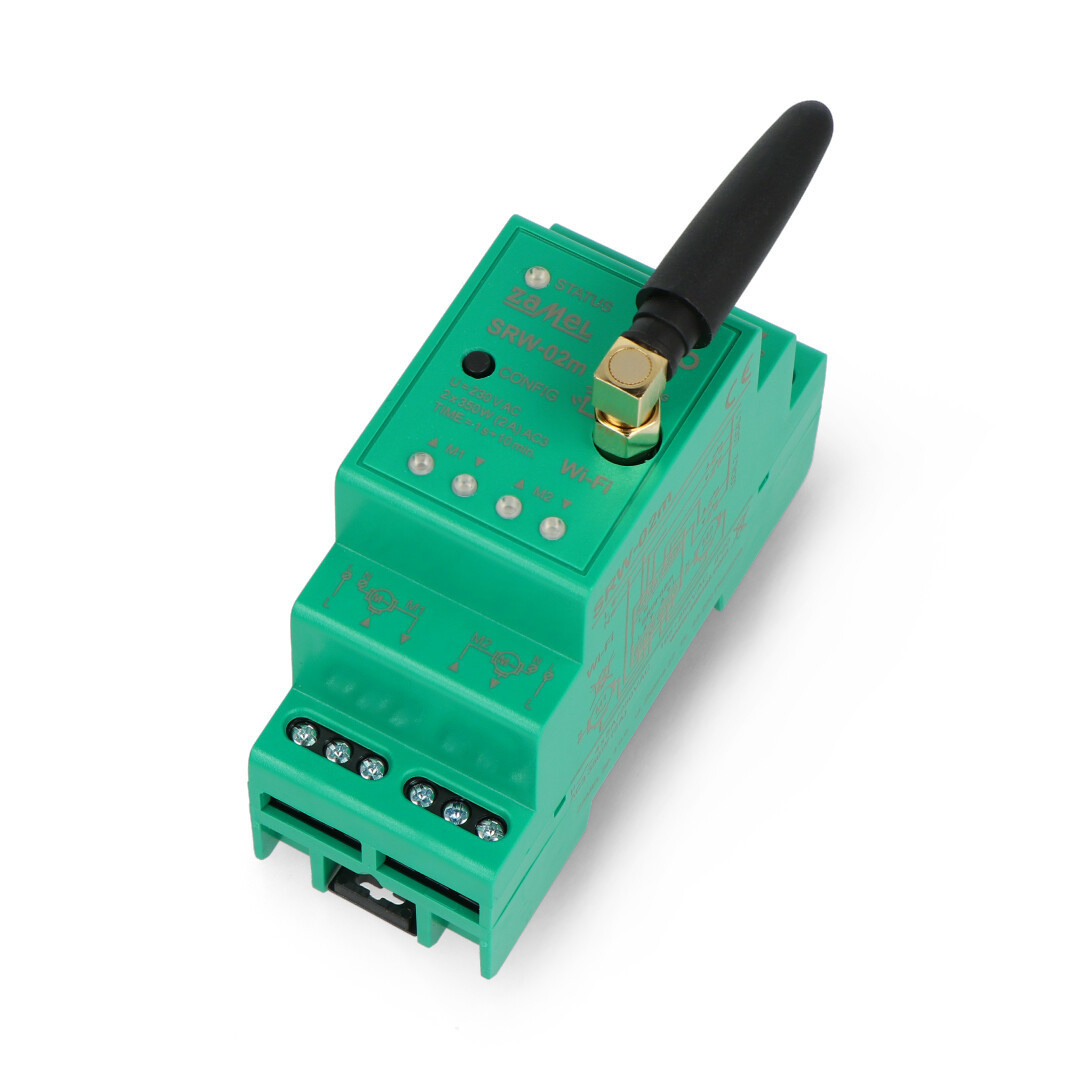 Zamel Supla SRW-02M - dwukanałowy modułowy sterownik rolet 230V WiFi - aplikacja Android/iOS